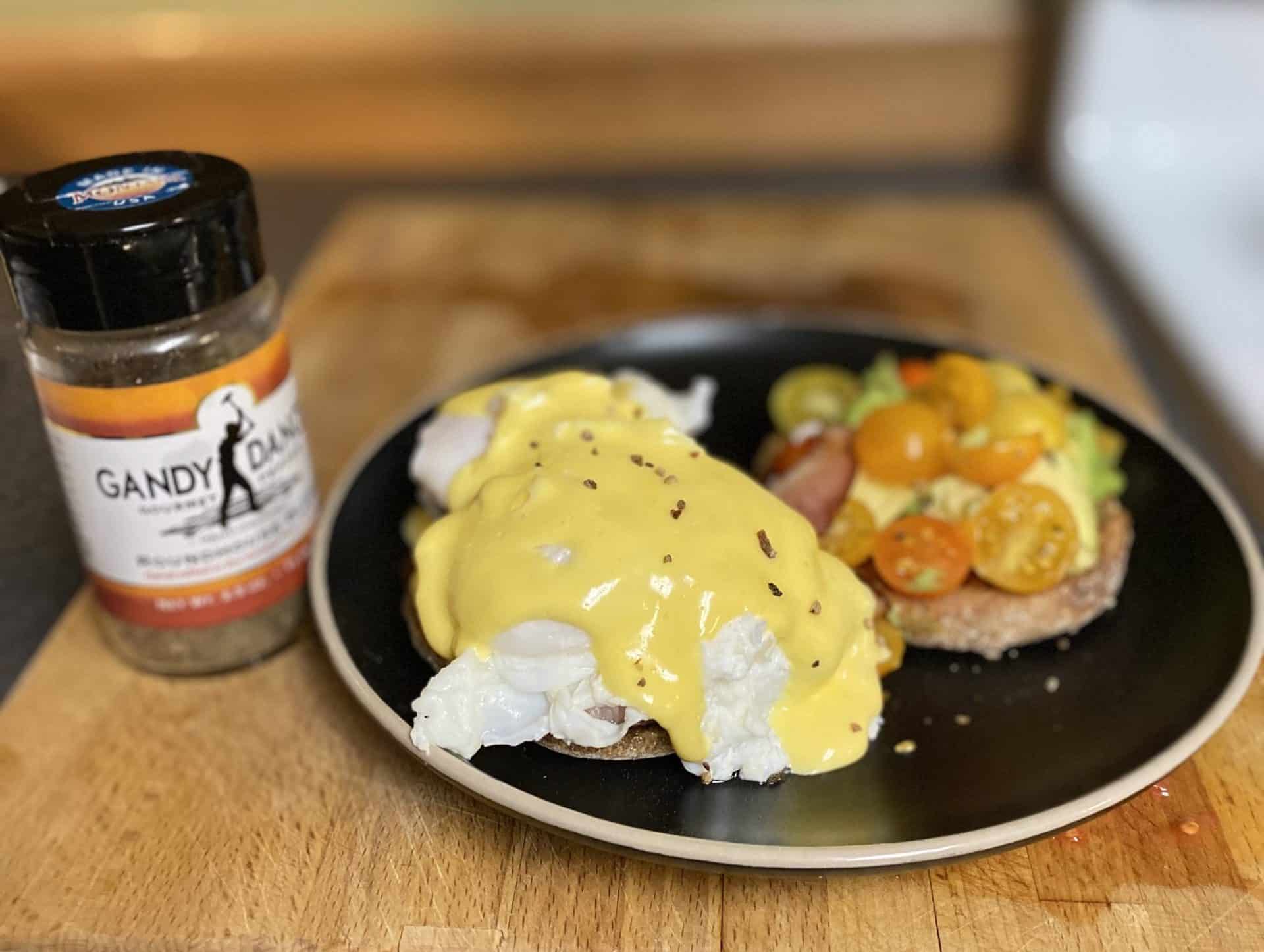 eggs benedict hand crushed gourmet pepper HotShot